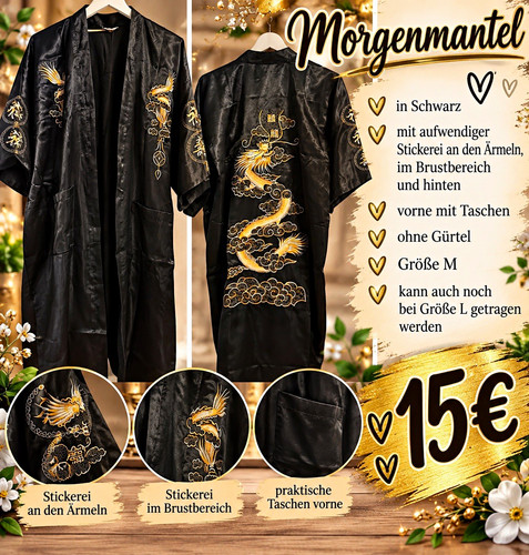 Herren morgenmantel satin - herren,