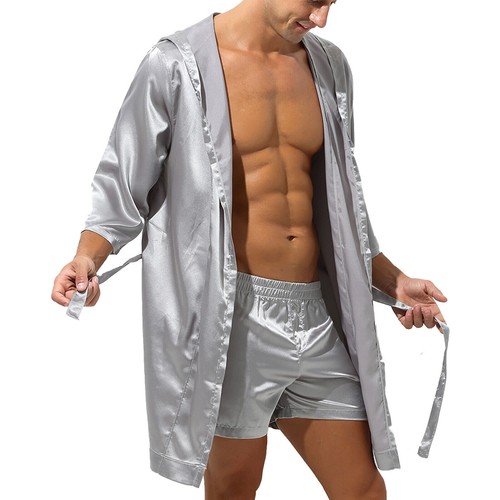 Robe satin ausschnitt herren - robe,
