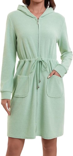 Eleganter damen bademantel mit - bademantel,
