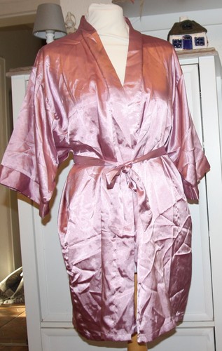 Damen satin bademantel kurz - bademantel,