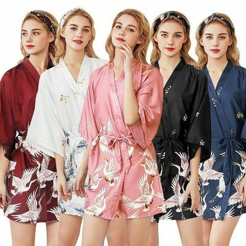 Damen kimono bademantel - bademantel, faux