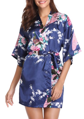 Kimono satin robe - kimono, morgenmantel